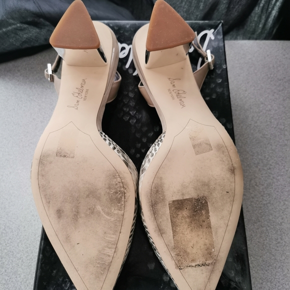 Sam Edelman Snakeskin Slingback Sandals Size 10 - Picture 6 of 9